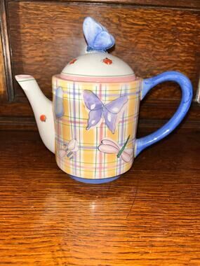 Vintage to Now Religious Jewelry Lot in Butterfly Teapot Storage Jar